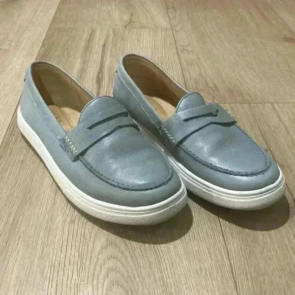 Patina Portland Leather Boardwalk Penny Loafers Glacier Blue 7.5 - Picture 1 of 7